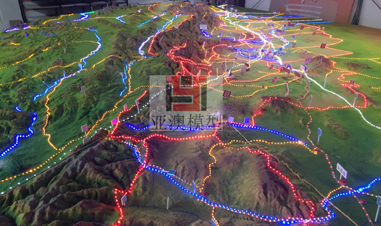 张掖丹霞地质博物馆---地形地貌沙盘、大型地貌(图1)