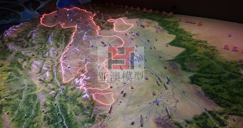 张掖丹霞地质博物馆---地形地貌沙盘、大型地貌(图2)